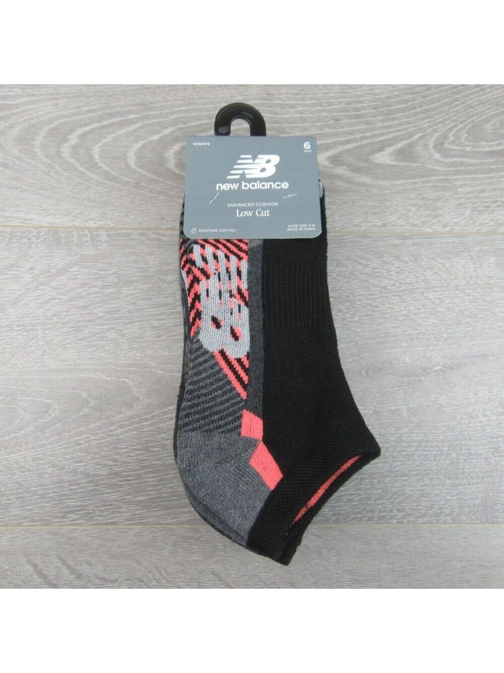 New Balance Enhanced Cushion Low Cut Socks Womens Size (4-10) 6 Pairs Pack NEW - Picture 2 of 9